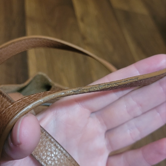 Vince Camuto tassled bag "Taja" tote chestnut brown pebbled genuine leather - Picture 14 of 15